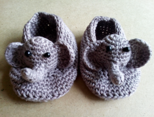 Crochet Elephant Booties - Accessories