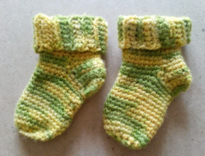 Crochet Newborn Socks - Accessories