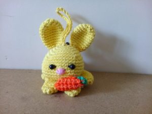 Crochet Bunny Bag Charm - Amigurumi