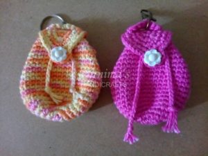Crochet Mini Backpack Key Chain - Accessories