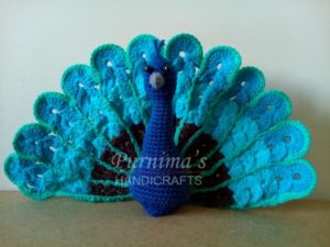 Crochet Peacock - Amigurumi, Home Decor