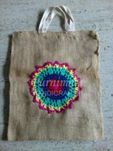 Crochet Eco Friendly Jute Shopping Bag 1 - Bags Totes & Purses