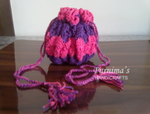 Crochet Drawstring Bag - Bags, Totes & Purses