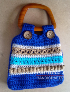 Crochet Reversiable Hand Bag - Bags, Totes & Purses