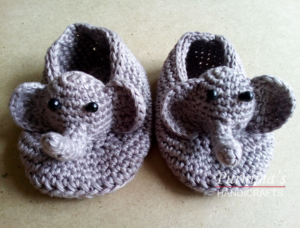 Crochet Elephant Booties - Accessories