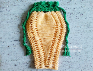 Crochet Vintage Drawstring Fish Bag - Bags, Totes & Purses