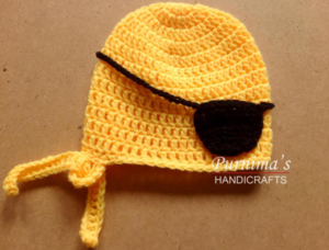 Crochet Newborn Pirate Hat - Accessories