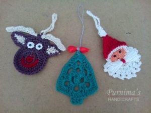 Crochet Ho Ho Ho Ornaments - Seasonal