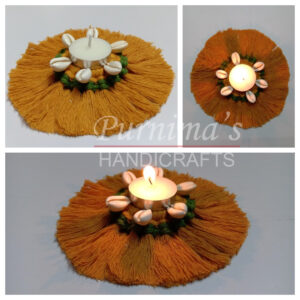 Macrame Tealight Candle Stand - Home Decor, Seasonal