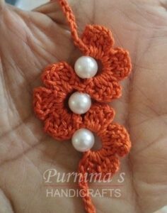 Crochet Flowers Rakhi